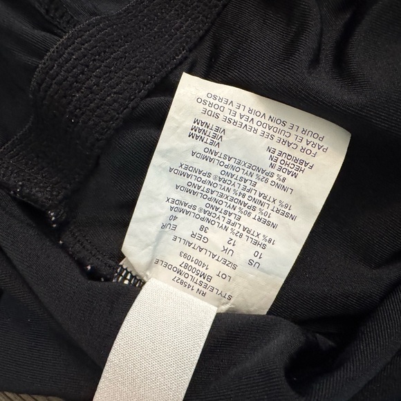 Badgley Mischka Black Lace Inset Swimsuit - Size 10 Luxe Collection - Picture 6 of 7